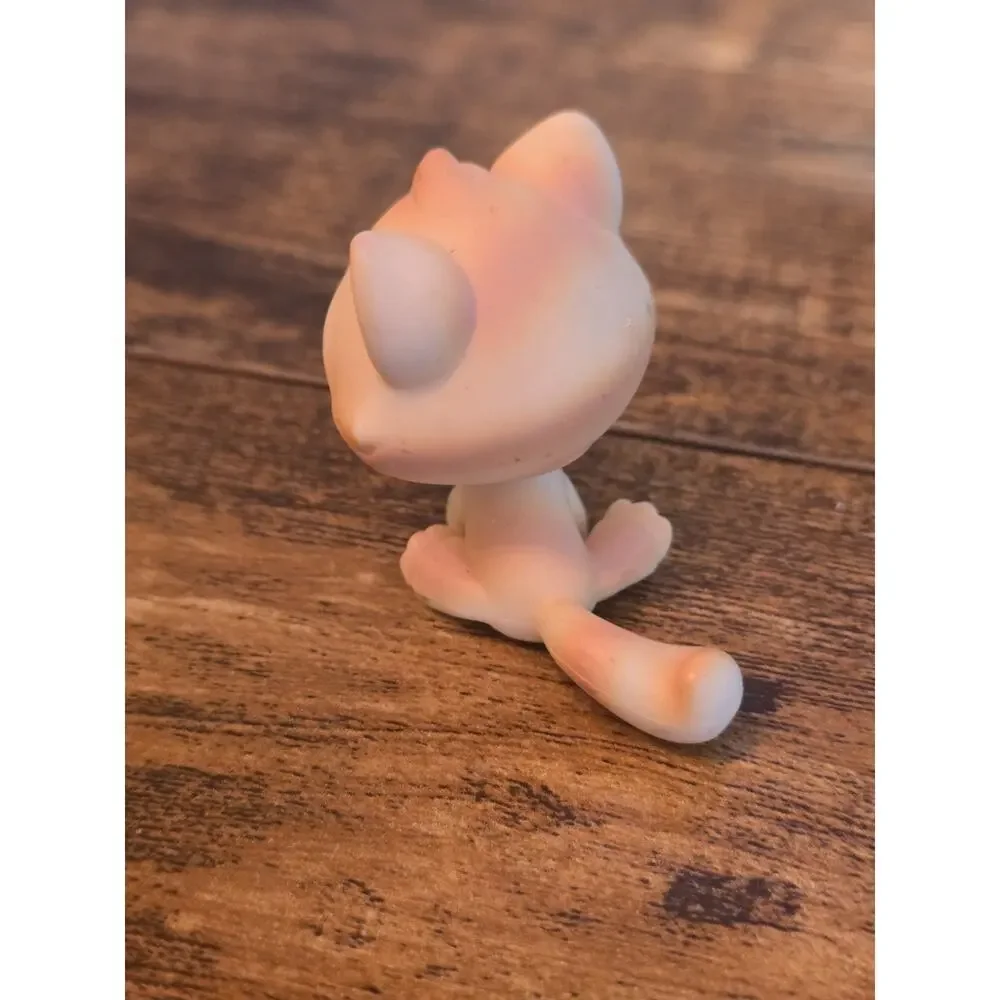 Littlest Pet Shop Crouching Cat Kitten G7 122 Apricot Advent Authentic LPS